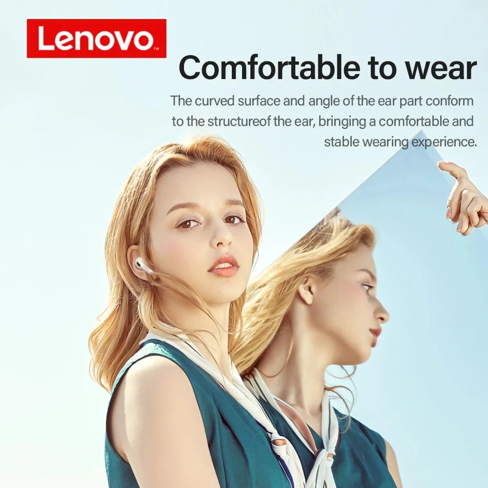 Lenovo Auricular Inalámbrico TWS Audífonos Originales, Bluetooth, Control Táctil, Cascos Deportivos, Estéreo, Accesorio para Teléfono Android, LP40.